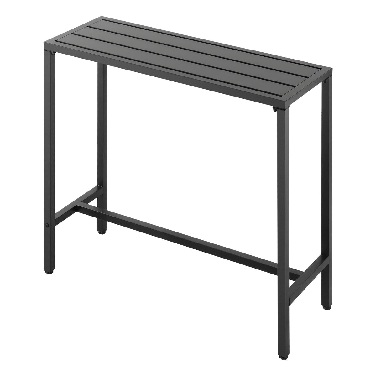 VEVOR Outdoor Bar Table 100 × 37.5 cm, Water-Resistant Surface and Durable Metal Frame, Rectangle Bar Height Table for Balcony, Patio, Poolside or Hot Tub, Suitable for Indoors Too
