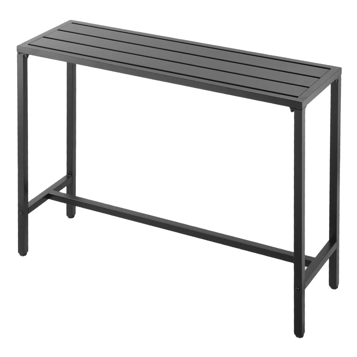 VEVOR Outdoor Bar Table 120 × 37.5 cm, Water-Resistant Surface and Durable Metal Frame, Rectangle Bar Height Table for Balcony, Patio, Poolside or Hot Tub, Suitable for Indoors Too