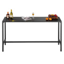 VEVOR āra bāra galds 160 × 37,5 cm, ūdensizturīga virsma un izturīgs metāla rāmis, taisnstūra letes augstuma galds balkonam, pagalmam, pie baseina vai džakuzi, piemērots arī iekštelpām