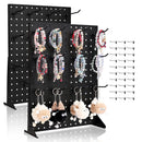 VEVOR galda perforēto demonstrācijas stendu komplekts, 2 gab., 43 × 33 cm metāla Pegboard paneļi ar 30 āķiem, biezināta auksti velmēta tērauda preču un aksesuāru organizators, melns
