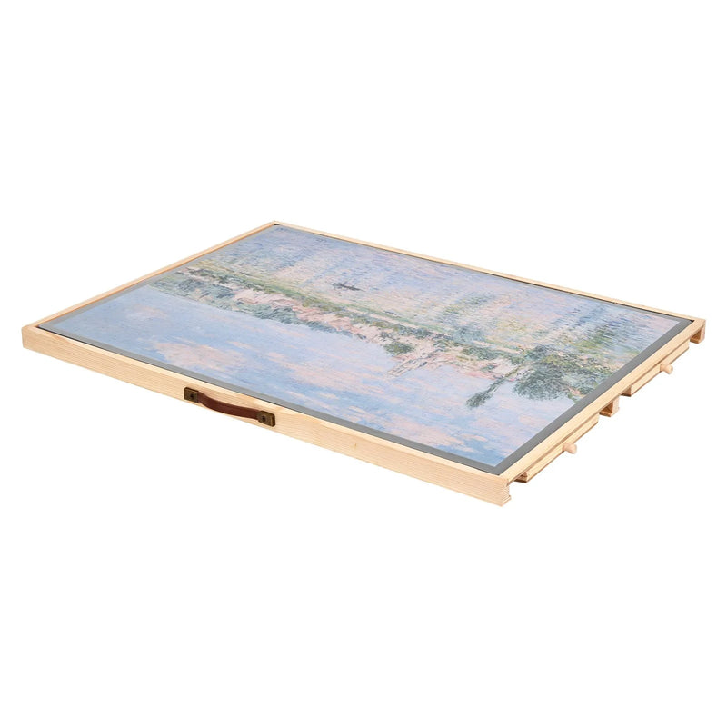 VEVOR 1000 detaļu rotējošs puzles dēlis ar 4 krāsainām filca atvilktnēm un pārsegu, 73 x 53 cm pārnēsājams koka galds, regulējams 2 slīpuma leņķos, puzļu piederumi pieaugušajiem, dzimšanas dienas dāvana mammai