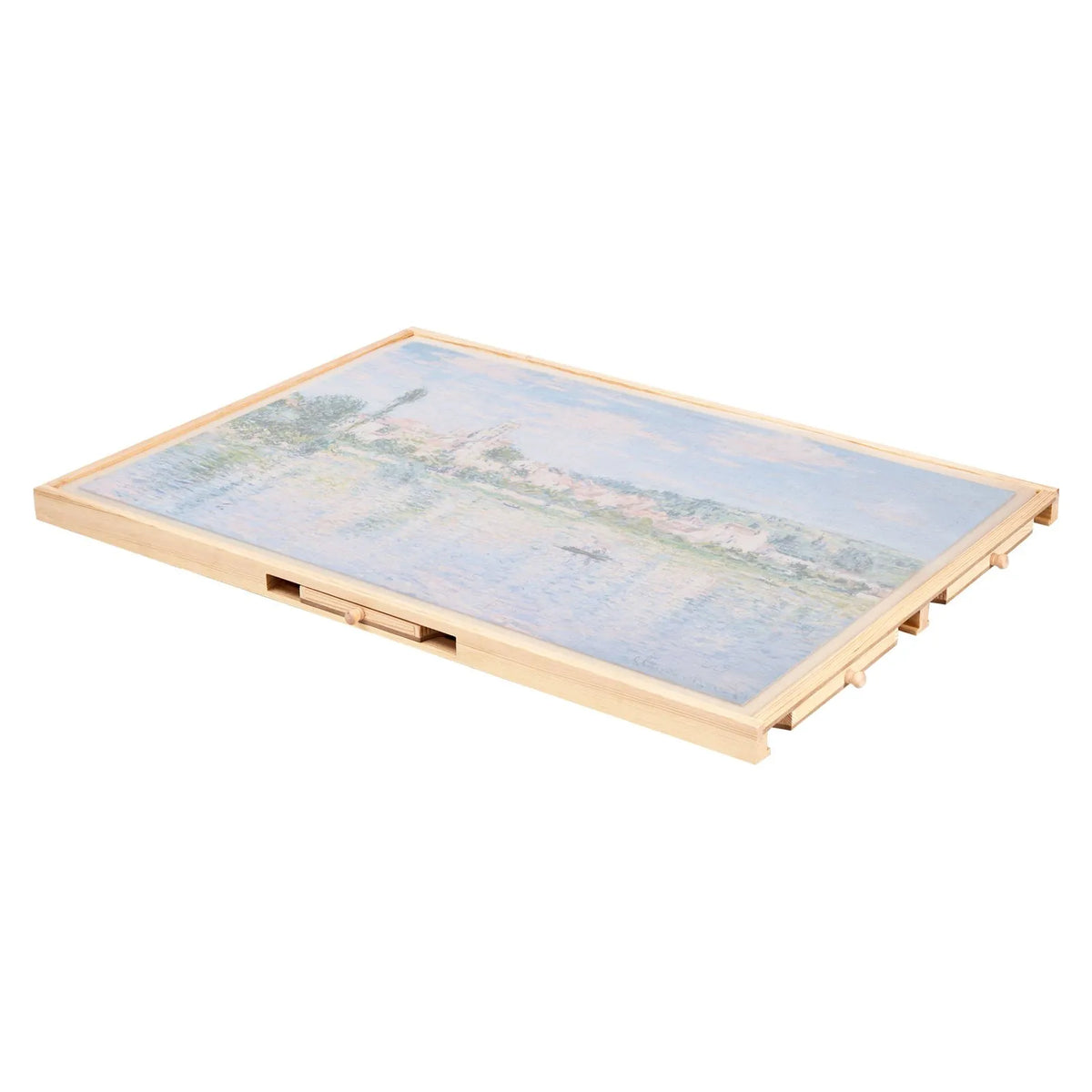 VEVOR 1000 detaļu rotējošs puzles dēlis ar 5 atvilktnēm un vāku, 74 x 53 cm pārnēsājams koka galds, puzļu organizators pieaugušajiem, uzglabāšanas sistēma, dzimšanas dienas dāvana mammai - ZEMLETES.LV