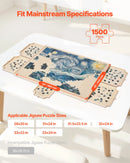 VEVOR 1500 detaļu rotējošs puzles dēlis ar 5 atvilktnēm un pārsegu, 86 x 63 cm pārnēsājams koka galds, puzļu organizators pieaugušajiem, uzglabāšanas sistēma, dzimšanas dienas dāvana mammai - ZEMLETES.LV