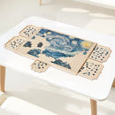 VEVOR 1500 detaļu rotējošs puzles dēlis ar 5 atvilktnēm un pārsegu, 86 x 63 cm pārnēsājams koka galds, puzļu organizators pieaugušajiem, uzglabāšanas sistēma, dzimšanas dienas dāvana mammai - ZEMLETES.LV