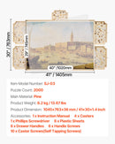 VEVOR 2000 detaļu rotējošs puzles dēlis ar 5 atvilktnēm un pārsegu, 102 x 74 cm pārnēsājams koka galds, puzļu organizators pieaugušajiem, uzglabāšanas sistēma, dzimšanas dienas dāvana mammai