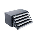 VEVOR urbju uzglabāšanas skapis ar 5 atvilktnēm, tērauda urbju organizators urbjiem 1–60 ar marķējuma etiķetēm, sakraujams urbju dozatora skapis urbju uzglabāšanai - ZEMLETES.LV
