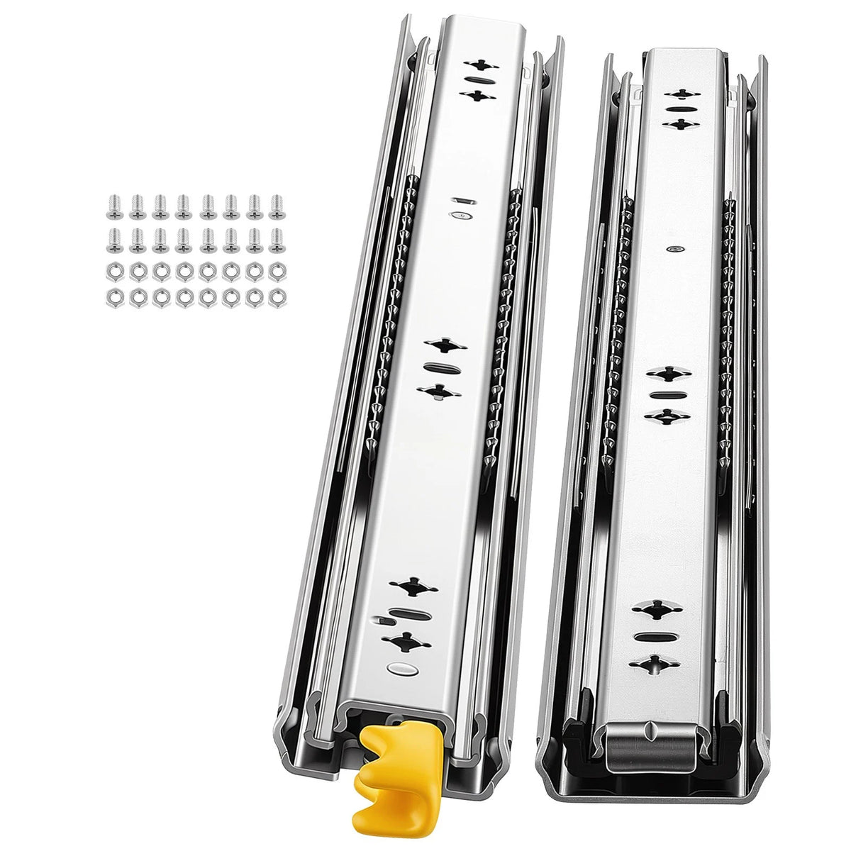 VEVOR 55 cm smagās slodzes atvilktņu sliedes ar slēdzeni un 113,4 kg kravnesību