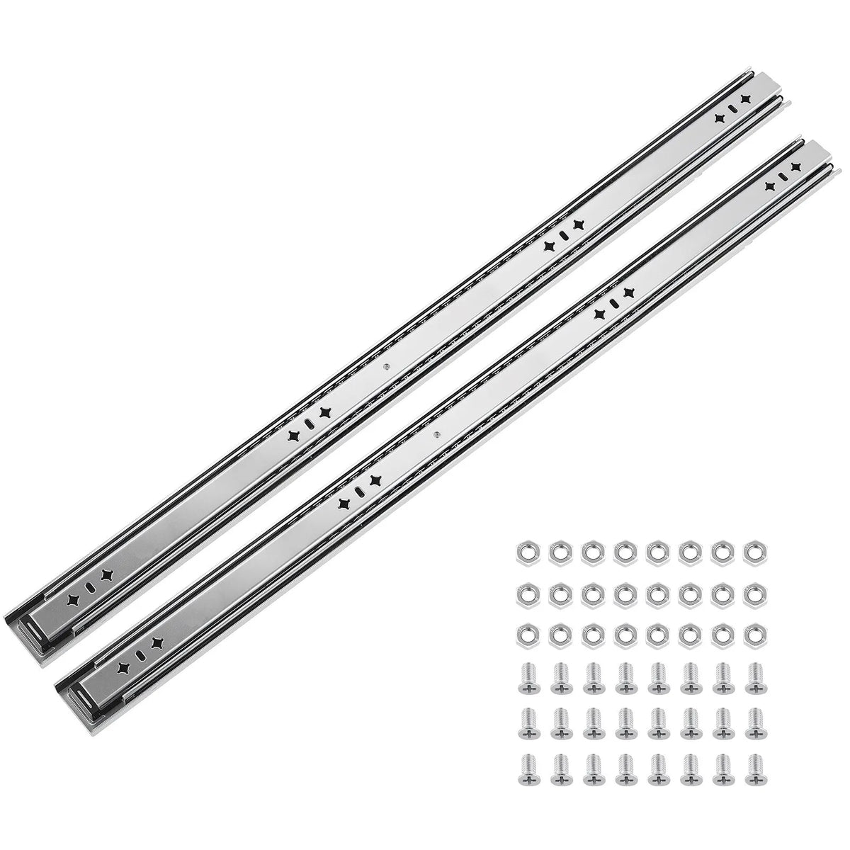VEVOR 85 cm smagās slodzes atvilktņu sliedes ar 120,2 kg kravnesību