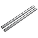 VEVOR 75 cm smagās slodzes atvilktņu sliedes ar 120,2 kg kravnesību, 3 sekciju pilnas izvilkšanas mehānisms, lodīšu gultņi, oglekļa tērauds, 1 pāris