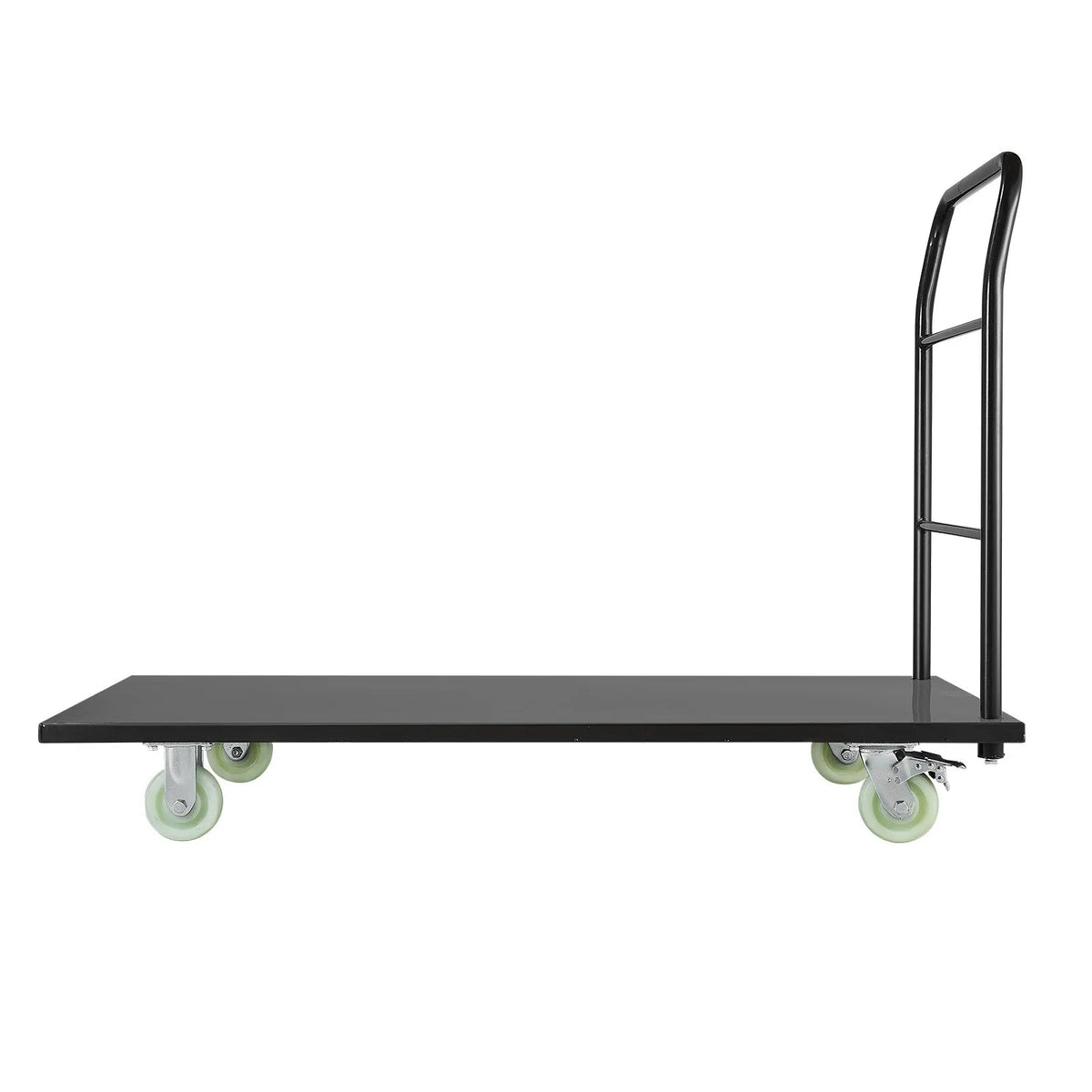 VEVOR platformas ratiņi, kravnesība 907,18 kg, industriāli tērauda plakanie ratiņi ar grozāmiem riteņiem un rokturi, ērta uzglabāšana, 1525 × 700 × 1090 mm - ZEMLETES.LV