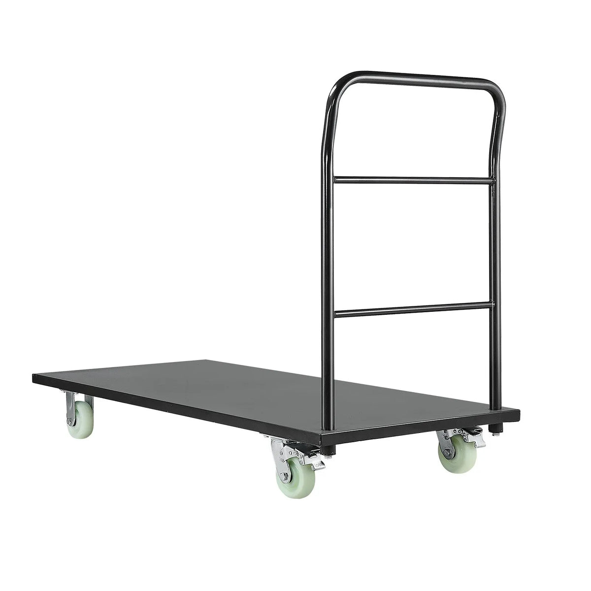 VEVOR platformas ratiņi, kravnesība 907,18 kg, industriāli tērauda plakanie ratiņi ar grozāmiem riteņiem un rokturi, ērta uzglabāšana, 1525 × 700 × 1090 mm - ZEMLETES.LV
