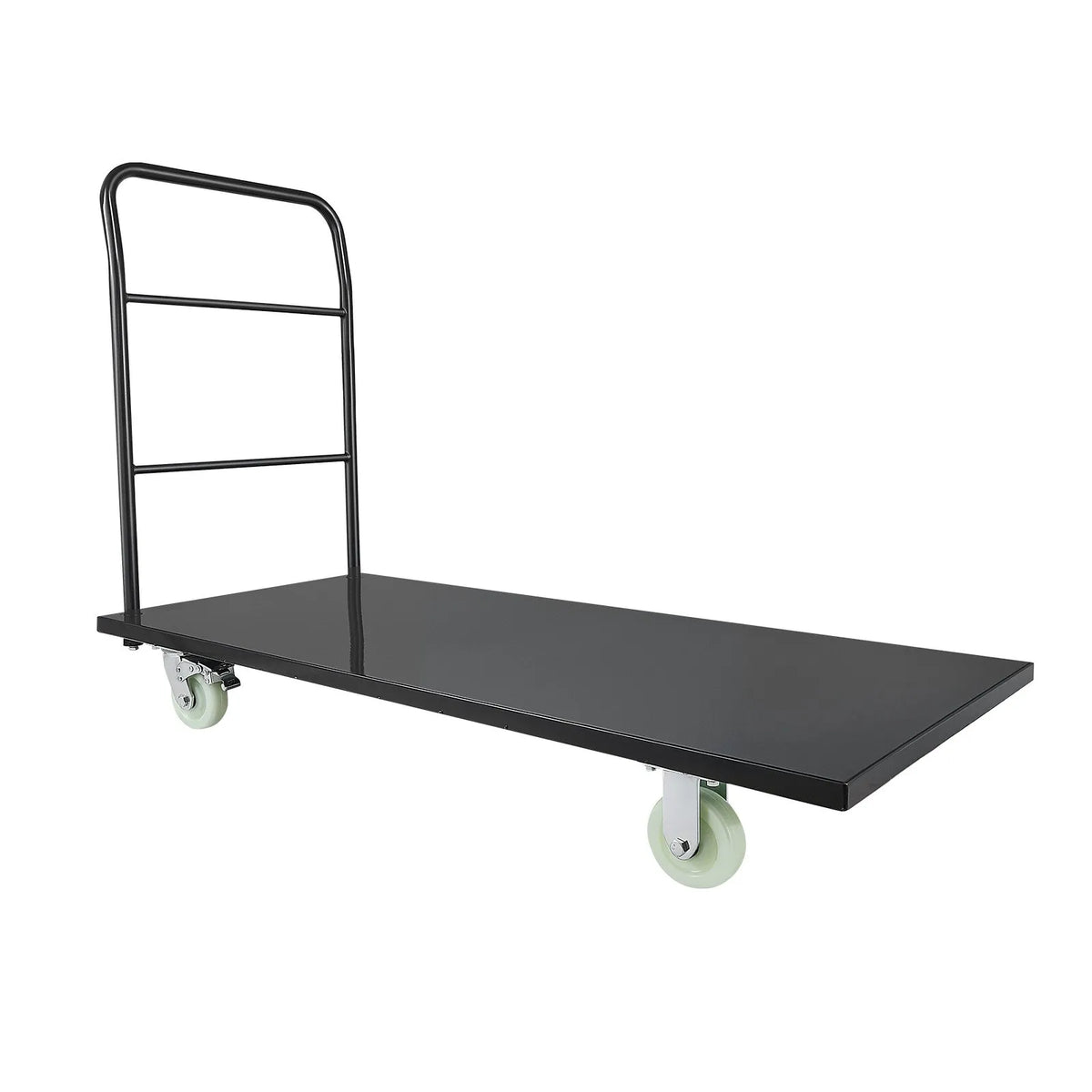 VEVOR platformas ratiņi, kravnesība 907,18 kg, industriāli tērauda plakanie ratiņi ar grozāmiem riteņiem un rokturi, ērta uzglabāšana, 1525 × 700 × 1090 mm - ZEMLETES.LV