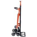 VEVOR 3 in 1 industriālie pārveidojami kāpņu ratiņi, maks. slodze 350 kg, salokāmi rokas ratiņi ar rokturi un riteņiem, kravas pārvietošanai, oranži/sudraba krāsā - ZEMLETES.LV