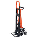 VEVOR 3 in 1 industriālie pārveidojami kāpņu ratiņi, maks. slodze 350 kg, salokāmi rokas ratiņi ar rokturi un riteņiem, kravas pārvietošanai, oranži/sudraba krāsā - ZEMLETES.LV