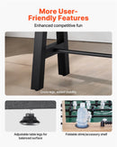 VEVOR galda futbola galds 140 cm, standarta izmēra iekštelpu galda futbola galds mājai, ģimenei un spēļu istabai, izturīgs komplekts ar 4 bumbiņām, rezultātu skaitītāju un 2 krūžu turētājiem