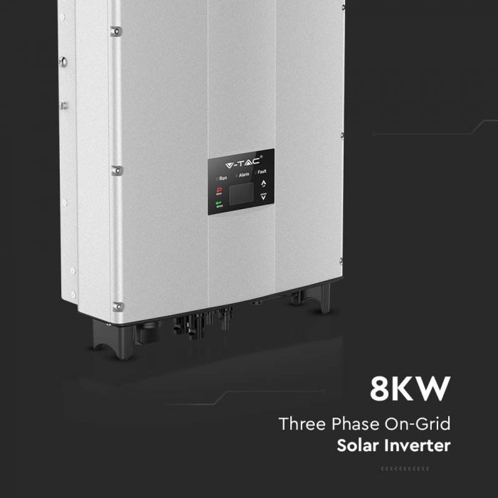 8.8 kW Inverter of three -phase network. "Distribution Network" verified, available for selection. Five -year warranty. Ip65