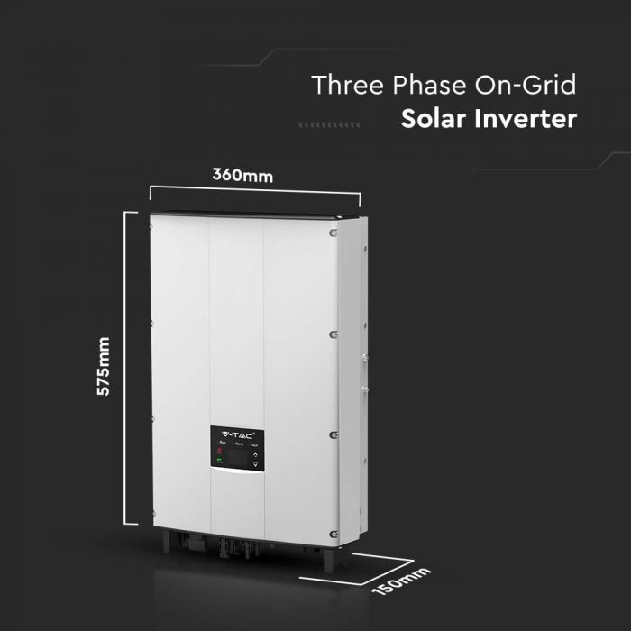 9.8 kW Inverter of three -phase network. "Distribution network" verified, available for selection. Five -year warranty. Ip65