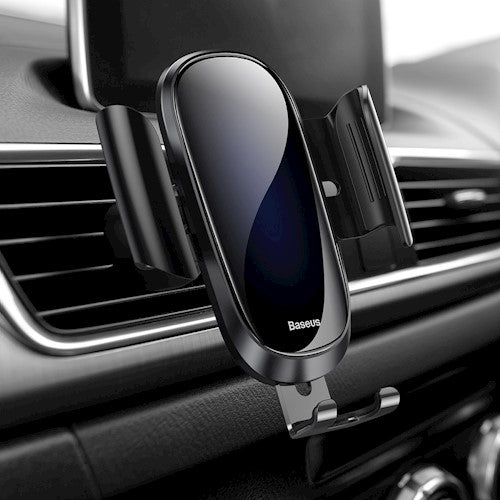 Gravity -type car smart device holder, mounted ventilation. Black, Baseus