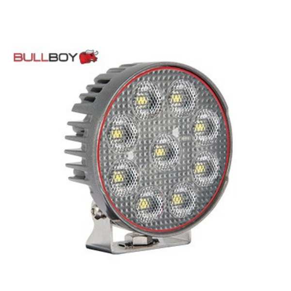 BULLBOY 54W(8100Lm) LED darba lukturis, R10, CE, RoHS, IP67, auksti balta gaisma 5700K, Ø109x45mm