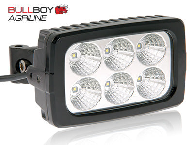 LED work lamp 48W (3300lm), 9-32V (16 pieces X3W epistar diodes) water safety degree IP67, cold white light 6000K, black.