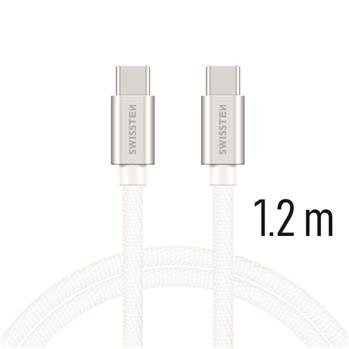 Ātrās uzlādes C-Tipa (Type-C) USB kabelis viedierīcēm. Maksimālā jauda 3A. Balts, kabeļa garums 1,2m. SWISSTEN