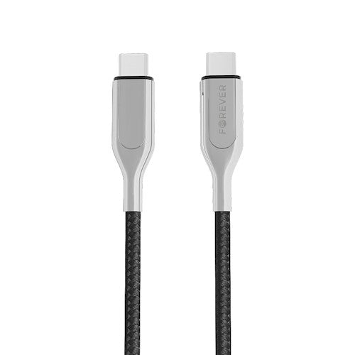 Īpaši ātrās uzlādes C-Tipa uz C-Tipa USB kabelis viedierīcēm. Maksimālā jauda 60W. Kabeļa garums 1,5m. Forever Core