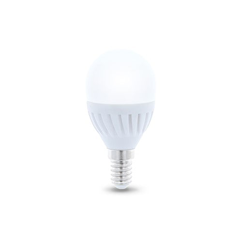 LED spuldze E14 - silti baltā gaisma - G45 10W 230V 3000K 900lm keramiska Forever Light