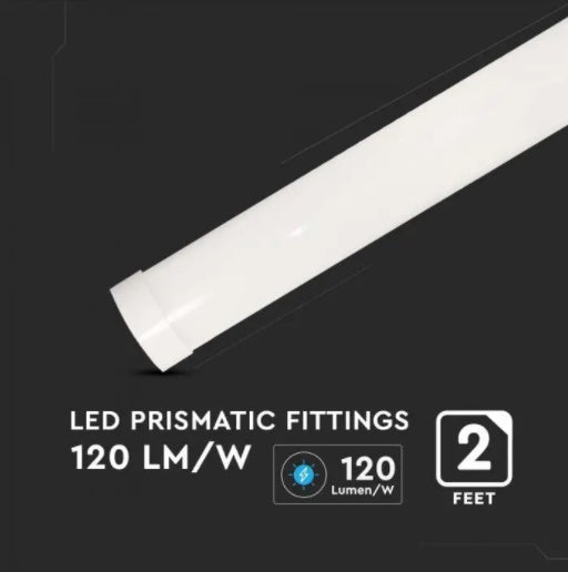 LED lineārais virsapmetuma gaismeklis, jauda 40W(4800Lm), garums 120cm, silti balta gaisma 3000K, bez kontaktdakšas (vadu savienojums), garantija 5 gadi, balts, V-TAC/Samsung