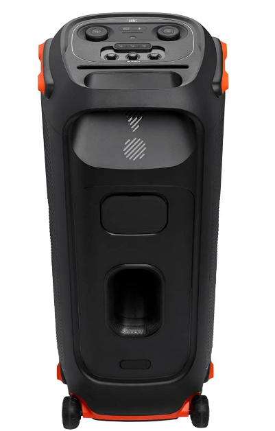 Portatīvais skaļrunis PartyBox 710, jauda 800W, barošana ar vadu. Izturīgs pret ūdens šļakatām atbilstoši IPX4 standartam. Melnā krāsā, JBL
