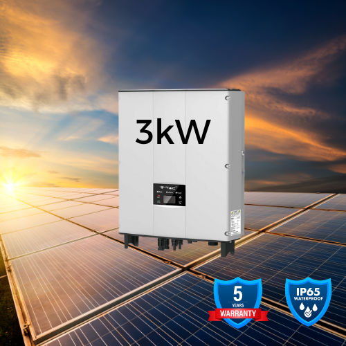 3 kW single -phase network inverter. "Distribution Network" verified available for selection. Five -year warranty. Ip66