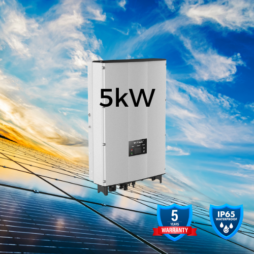5 kW of three -phase network inverter. "Distribution network" verified, available for selection. Five -year warranty. Ip66