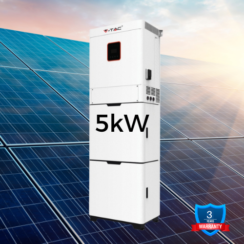5 kW single -phase network/autonomous hybrid certified inverter. To order. 3 years warranty. Ip21