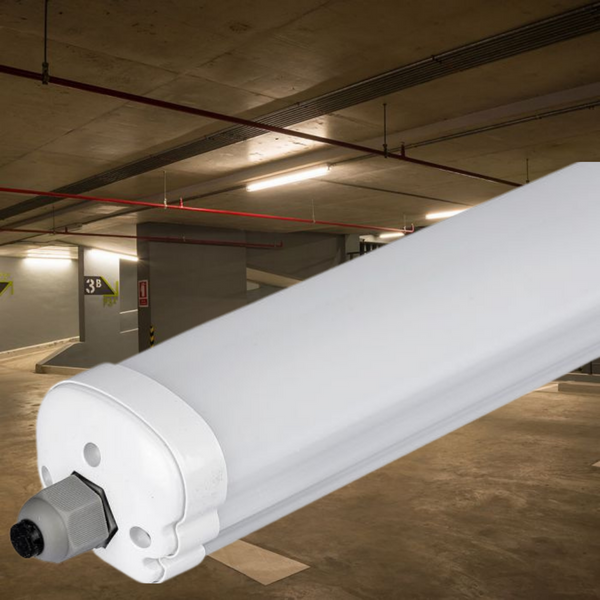 P36W(2880Lm) 120cm LED Lineārais gaismeklis, IP65 ūdensdrošs, V-TAC, bez kontaktdakšas(kabeļu savienojums), neitrāli balta gaisma 4000K
