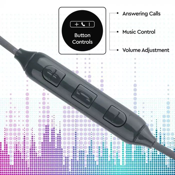 Austiņas ar iebūvētu mikrofonu brīvroku zvaniem, vada garums 1,2m, skaņas regulēšanas poga, V-TAC