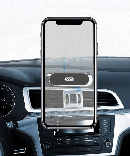 Multifunctional magnetic smart device holder, mounted with double -sided adhesive tape at a car panel or other convenient place for you, complete with a magnet and metal plate fixed to your smartphone