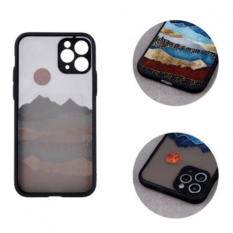 The trendy cover is designed for the Apple iPhone 13 Pro Max for a 6.7 -inch model. Rubberized side edges. Protective to protect the camera. With natural landscape.