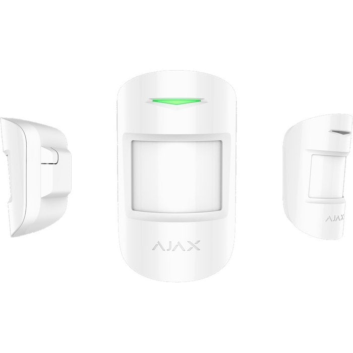 AJAX Bezvadu drošības kustības detektors MotionProtect Plus Melnā vai Baltā krāsā ar mikroviļņu sensoru, kas palīdz izvairīties no viltus trauksmēm